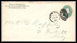 1892 US Cover - Colgate &amp; Co, New York, NY to NYC, Fancy Cancel 4 H16 - £2.37 GBP