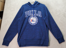 NBA Philadelphia 76ers Hoodie Baseball Unisex Medium Blue Long Sleeve Po... - £19.87 GBP