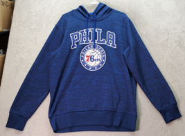 NBA Philadelphia 76ers Hoodie Baseball Unisex Medium Blue Long Sleeve Po... - $426.60 MXN