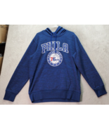 NBA Philadelphia 76ers Hoodie Baseball Unisex Medium Blue Long Sleeve Po... - £19.45 GBP