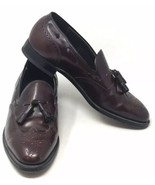 Johnston Murphy Burgundy Wingtip  Slip On Oxfords Made In USA Men Shoe S... - $79.15