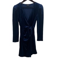 Yumi Kim Blue Velvet Mini Dress New Size Small - £68.68 GBP