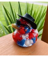 Patriotic Duck With Cowboy Hat &amp; Glasses, America Duck, USA Duck, With G... - $31.36 CAD