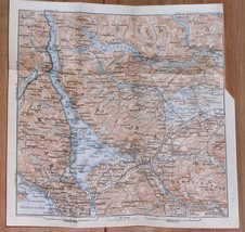 1927 Original Vintage Map Of Queen Elizabeth Forest Park Loch Lomond / Scotland - $25.27