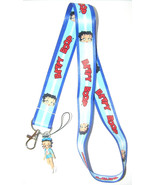 Betty Boop Lanyard ID Badge Holder With Betty Charm In Sexy Blue Outfit - £13.99 GBP