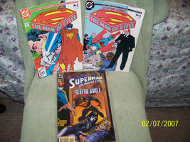 lot of {3} vintage  dc comic  books { superman the man of steel} - £11.07 GBP