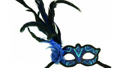 Kbw Women&#39;s Venetian Styled Eye Mask, Blue - £28.56 GBP