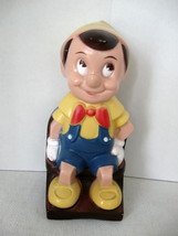 Vintage Hard Vinyl Pinocchio Bank - Walt Disney Productions - Play Pal Plastics  - $15.00