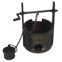 Wishing Well Bucket Metal Pencil Sharpener Miniature Works Vintage Collectible - $9.89