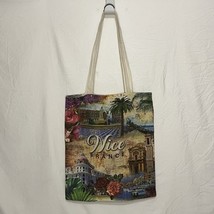 Nice France Souvenir Tote Bag Cotton Multivues Croisett Double Strap Ico... - $13.85