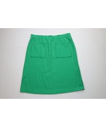 Vintage 70s Streetwear Womens 34 Textured Ribbed Knit Pocket Skirt Green... - $741.86 MXN