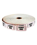 White ADMIT ONE 2000 single Numbered TICKETS Roll admission raffle PM CO... - £14.75 GBP