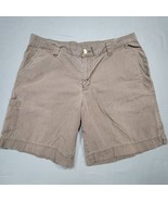 Columbia Shorts Men Size 34 Brown Classic Flat Front Chino Cargo Pocket ... - £11.32 GBP