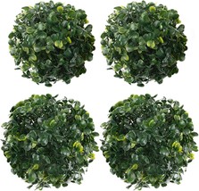 Auear, Artificial Boxwood Topiary Plant Balls Plastic, 4 Inch 6 Inch, 4 Pack - £32.76 GBP