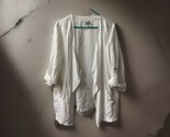 Chaus Linen Open Front Kimono Jacket Womens Size XL White Roll Tab Sleeve - $24.70