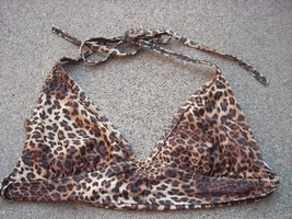 vintage swimsuit top leopard size medium - £23.89 GBP