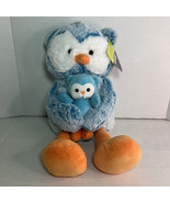 Animal Adventure Plush Blue Owl Holding Baby Owl 12&quot; Sitting Stuffed Ani... - $411.49 MXN
