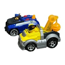 2 Paw Patrol Metal Die Cast Cars Chase Police Car Rubble Tow Truck 3&quot; - £7.80 GBP