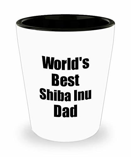 Shiba Inu Dad Shot Glass Worlds Best Dog Lover Funny Gift For Pet Owner Liquor L Item image 2