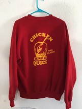 Vtg Chicken Quick Restaurant Delivery Sweatshirt Red Yellow Usa Jerzees Tag Xl - $142.50