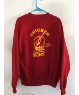 Vtg CHICKEN QUICK Restaurant Delivery Sweatshirt Red Yellow USA Jerzees ... - £113.87 GBP