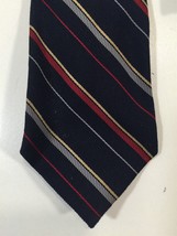 Vintage Hennessy Classic Tie - Blue, Red, Yellow, White Striped Pattern - £11.79 GBP