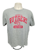 Property of Rutgers University Scarlet Knights Adult Medium Gray TShirt - £11.87 GBP