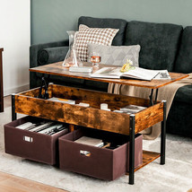 Lift Top Coffee Table Central Table with Drawers and Hidden Compartment ... - £131.87 GBP