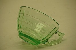 Old Vintage 30s Block Optic Green by Anchor Hocking 2-1/8&quot;  Cup Depression Glass - £7.74 GBP