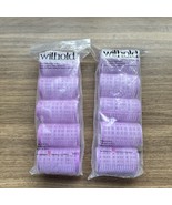 Set Of 2 Wilhold Purple Large Mesh Hard Rollers 2 Packs 10 Total Rollers - $177.49 MXN