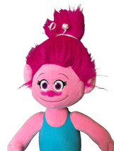 DreamWorks Build A Bear Trolls Princess Poppy 24&quot; Plush Stuffed Doll BAB Pink - £21.88 GBP