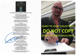 Geoff Tate signed Queensryche Another Rainy Night Without you Lyrics sheet proof - £86.12 GBP