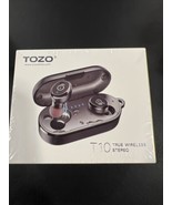 TOZO T10 Blue Waterproof TWS Stereo in-Ear Built-in Headsets with Wirele... - $56.52 CAD