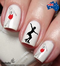 Ice Skate Patinaje Nail Art Decal Sticker Water Transfer Slider - Sport Theme - £3.66 GBP