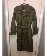 Vintage VIetnam Era Mens Lightweight Raincoat Taupe Shade 179 SZ 34 Regular - $19.79