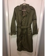 Vintage VIetnam Era Mens Lightweight Raincoat Taupe Shade 179 SZ 34 Regular - £15.56 GBP