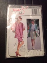 Pattern Burda  # 4773 Size 8 10 12 14 16 18 Jacket Skirt Shorts Tunic Blouse - $10.00