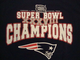 Vintage 2004 Super Bowl 38 XXXVIII Champions NFL New England Patriots T ... - $22.76