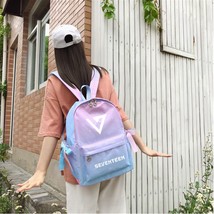 Seventeen New Album HIT YMMD Pink Blue Gradient BackPack School Bag Waterproof T - £44.18 GBP