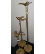New Pier 1 Imports 3pc Bird Gold Metal Home Decor Elegant Set-Rare-SHIP ... - $394.94 CAD
