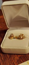  SWEET Love Knot Earrings 14k Yellow Gold Pierced Studs J4149EM 1.2Gr Vintage - £101.19 GBP