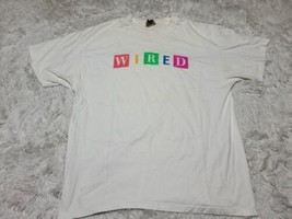 Wired Magazine XL T-Shirt Wiredware Computer PC VTG 90s Logo Spellout Made USA - £14.47 GBP