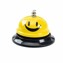 ASIAN HOME Call Bell, 3.35 Inch Diameter, Metal Bell, Yellow Smiley Face, Desk B - £5.31 GBP+