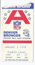 1977 AFC Championship Ticket Stub Raiders @ Broncos Mile High Stadium RARE VHTF - £384.99 GBP
