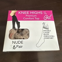 On The Go Premium Comfort Top Knee Highs 5 Pair Nude OSFM - $20.66 CAD