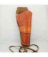 Vintage Hand Tooled Thick Leather Western Pistol Gun Holster Six-Shooter - $49.99