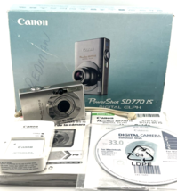 Canon PowerShot SD770 IS ELPH Digital Camera 10MP Near Mint Condition IOB - £151.67 GBP