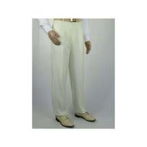 Mens Apollo  King  Banded Collarless suit Chinese Mandarin Wide leg AG97 Ivory image 12