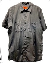 Work Shirt Short Sleeve Button Down Gray Men’s Size Medium Red Kap - £8.53 GBP