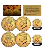 2019 24K GOLD Clad JFK Kennedy Half Dollars 2-Coin Set P&amp;D MINT w/COA &amp; ... - $16.95